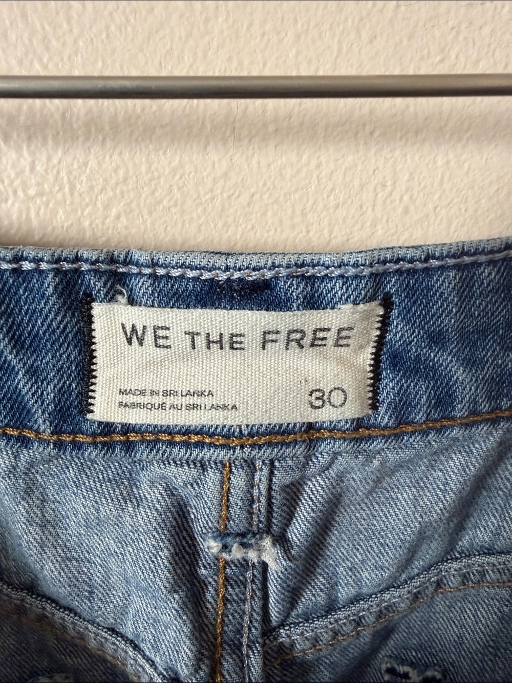 we the free on the edge selvedge wide leg jeans raw hem Size 30 - Picture 10 of 11